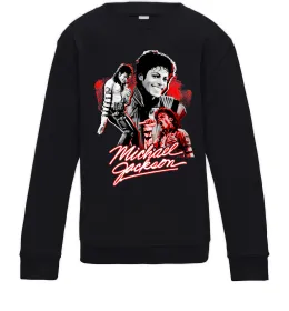 Дитячий світшот Michael Jackson колаж Чорний фото