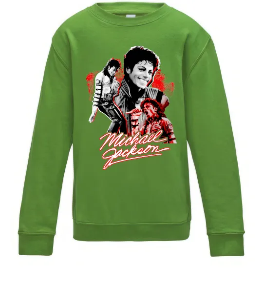 Дитячий світшот Michael Jackson колаж Лаймовий фото