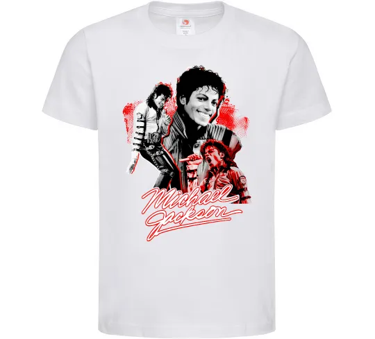 Дитяча футболка Michael Jackson колаж Білий фото