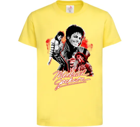 Дитяча футболка Michael Jackson колаж Лимонний фото