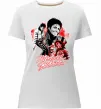 Жіноча преміум футболка Michael Jackson колаж Білий фото