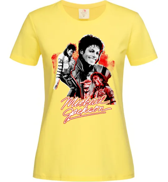 Жіноча футболка Michael Jackson колаж Лимонний фото