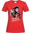 Жіноча футболка Michael Jackson колаж Червоний Жіноча футболка Michael Jackson колаж Червоний фото
