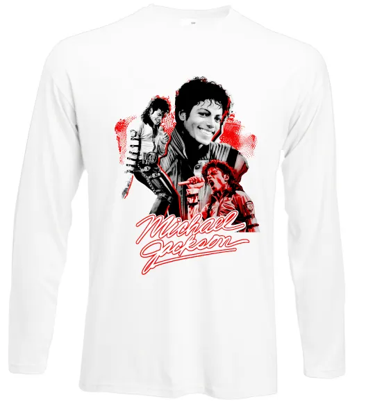 Лонгслів Michael Jackson колаж Білий фото