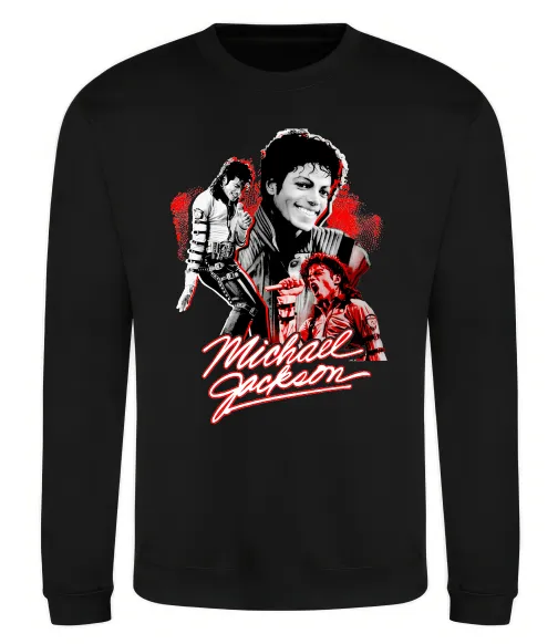 Світшот Michael Jackson колаж Чорний фото