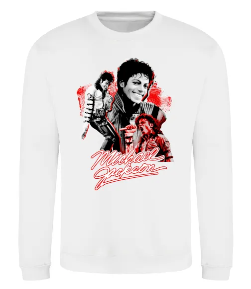 Світшот Michael Jackson колаж Білий фото