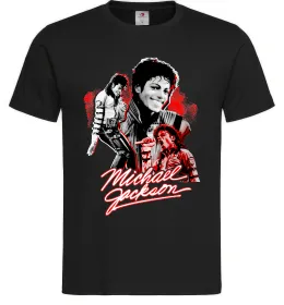 Чоловіча футболка Michael Jackson колаж Чорний фото