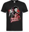 Чоловіча футболка Michael Jackson колаж Чорний Чоловіча футболка Michael Jackson колаж Чорний фото
