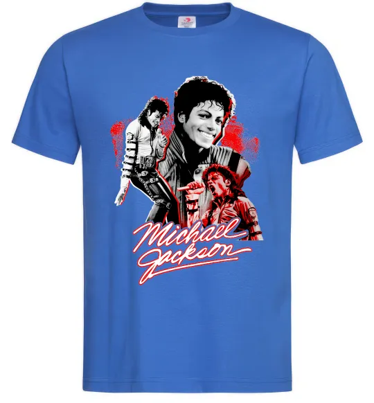 Чоловіча футболка Michael Jackson колаж Яскраво-синій фото