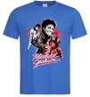 Чоловіча футболка Michael Jackson колаж Яскраво-синій Чоловіча футболка Michael Jackson колаж Яскраво-синій фото