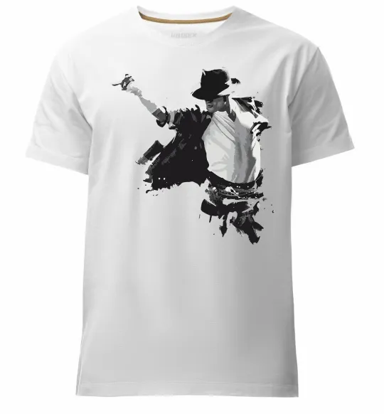 Мужская премиум футболка Freeze Pose Michael Jackson Белый фото