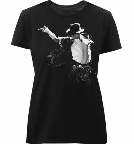 Жіноча преміум футболка Freeze Pose Michael Jackson Чорний фото
