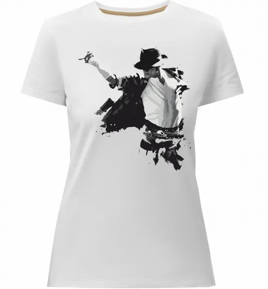 Жіноча преміум футболка Freeze Pose Michael Jackson Білий фото