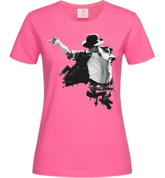 Женская футболка Freeze Pose Michael Jackson Ярко-розовый фото