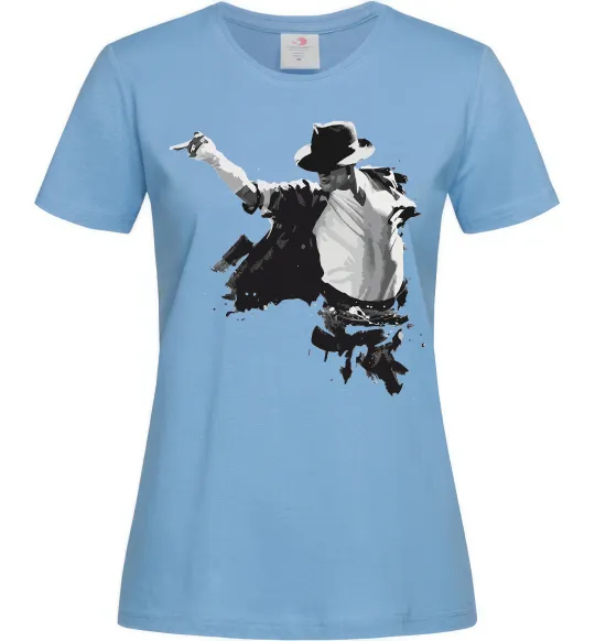 Женская футболка Freeze Pose Michael Jackson Голубой фото