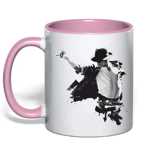 Чашка з кольоровою ручкою Freeze Pose Michael Jackson Ніжно рожевий фото