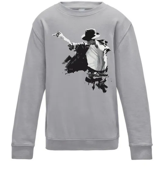 Дитячий світшот Freeze Pose Michael Jackson Сірий меланж фото