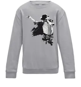 Дитячий світшот Freeze Pose Michael Jackson Сірий меланж фото