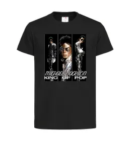 Детская футболка King of pop Черный фото