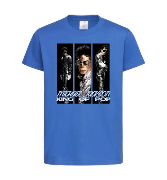 Дитяча футболка King of pop Яскраво-синій фото
