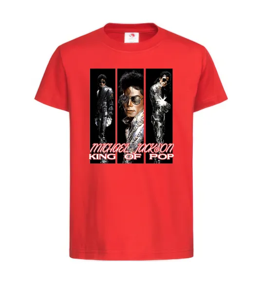 Дитяча футболка King of pop Червоний фото