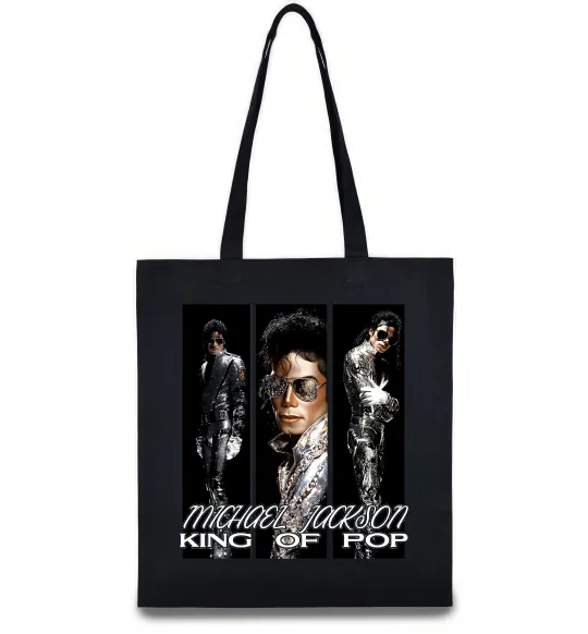 Еко-сумка King of pop Чорний фото