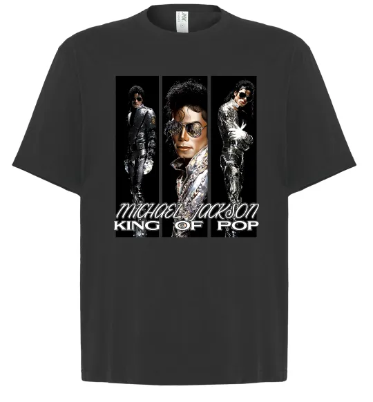 Футболка Оверсайз King of pop Чорний фото