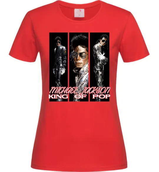 Жіноча футболка King of pop Червоний фото