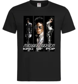 Чоловіча футболка King of pop Чорний фото