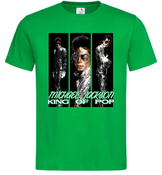 Чоловіча футболка King of pop Зелений фото