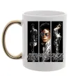 Чашка з кольоровою ручкою King of pop Золото Чашка з кольоровою ручкою King of pop Золото фото