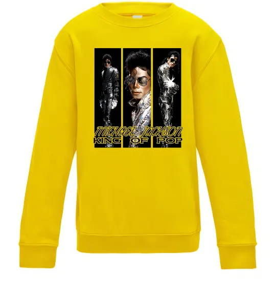 Дитячий світшот King of pop Сонячно жовтий фото