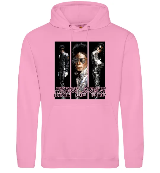 Чоловіча толстовка (худі) King of pop Рожевий фото