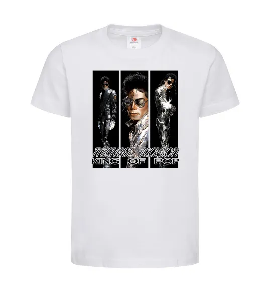Дитяча футболка King of pop Білий фото