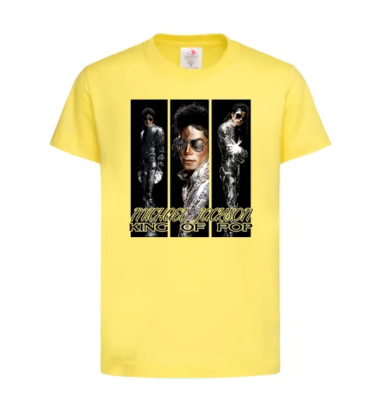 Дитяча футболка King of pop Лимонний фото
