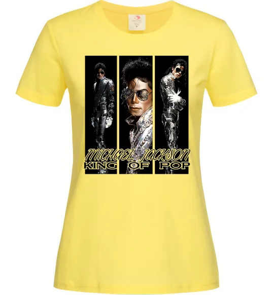 Жіноча футболка King of pop Лимонний фото