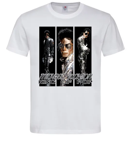 Чоловіча футболка King of pop Білий фото