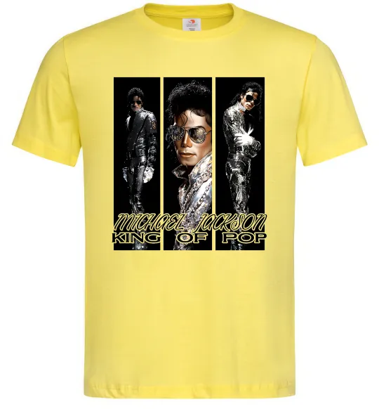 Чоловіча футболка King of pop Лимонний фото