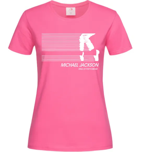 Жіноча футболка King of pop forever Яскраво-рожевий фото