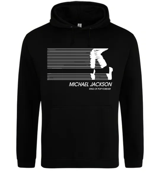 Чоловіча толстовка (худі) King of pop forever Чорний фото
