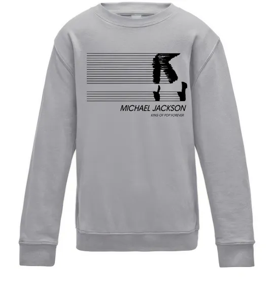 Дитячий світшот King of pop forever Сірий меланж фото