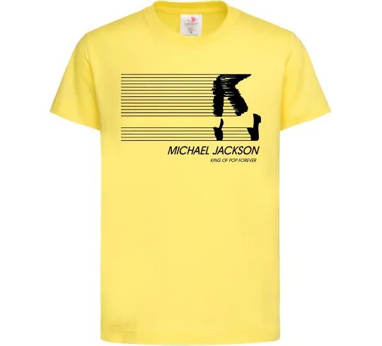 Дитяча футболка King of pop forever Лимонний фото