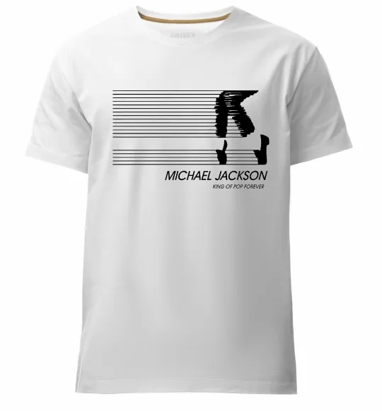 Чоловіча преміум футболка King of pop forever Білий фото