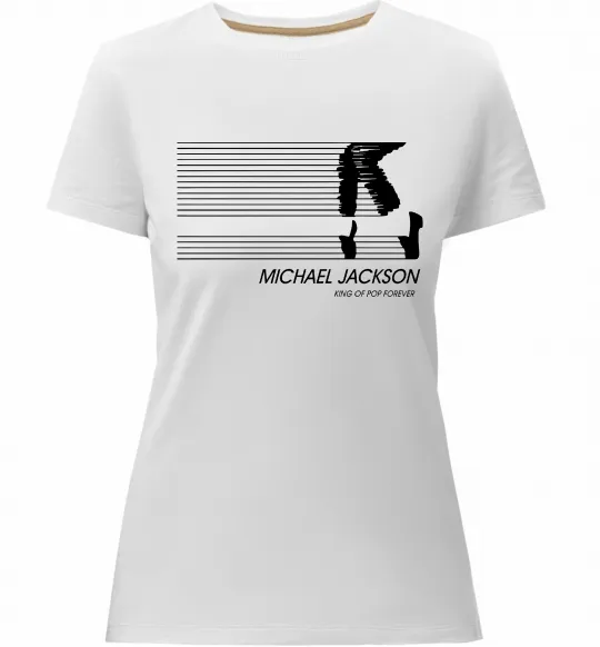 Жіноча преміум футболка King of pop forever Білий фото