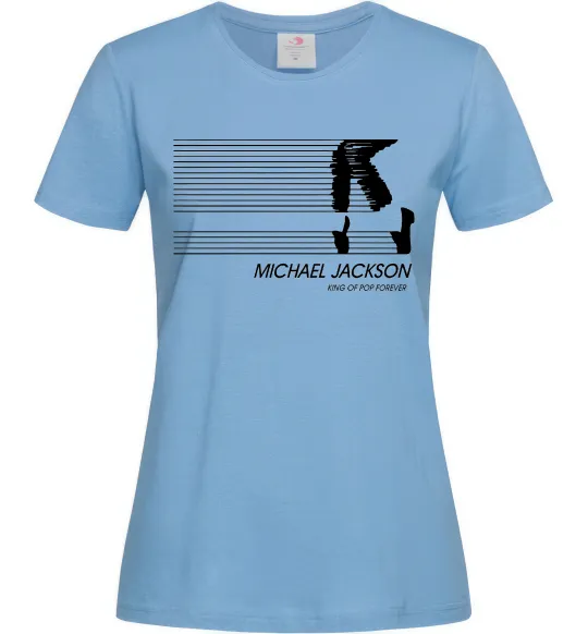Жіноча футболка King of pop forever Блакитний фото