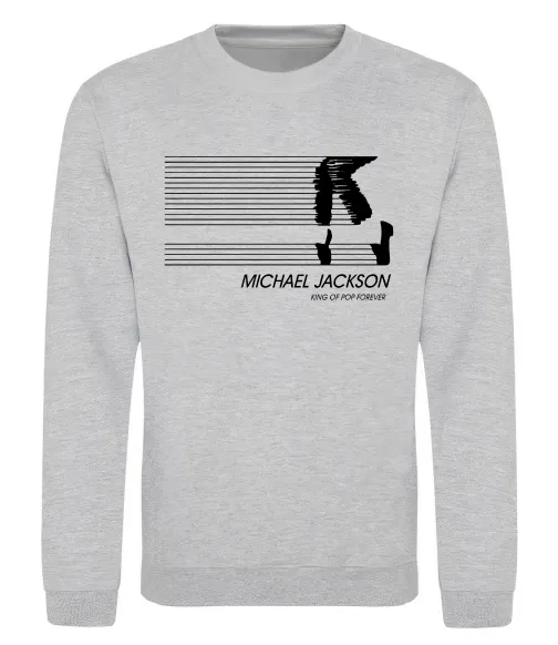 Світшот King of pop forever Сірий меланж фото