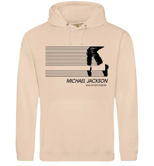 Чоловіча толстовка (худі) King of pop forever Пісочний фото