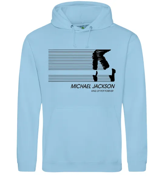 Чоловіча толстовка (худі) King of pop forever Блакитний фото