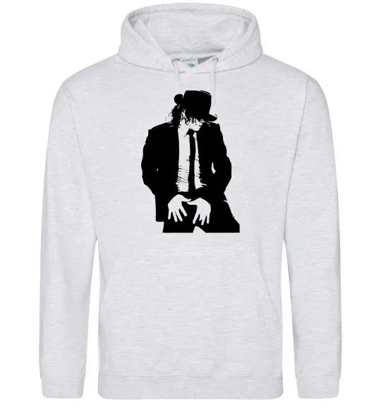 Жіноча толстовка (худі) Майкл Джексон Сірий меланж фото