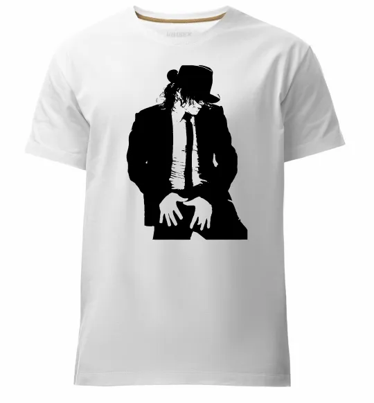 Чоловіча преміум футболка Майкл Джексон Білий фото